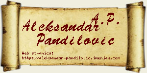 Aleksandar Pandilović vizit kartica